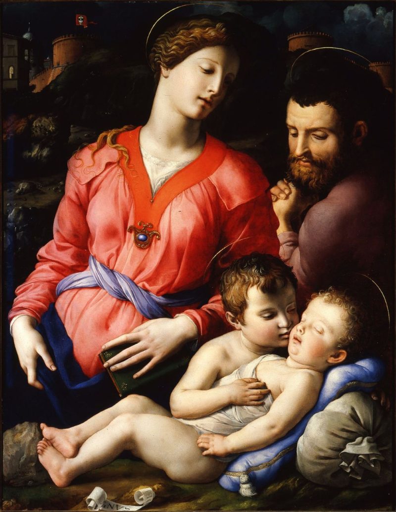 20251228 - Santa Famiglia di Gesù, Maria e Giuseppe - ANNO A - Agnolo Bronzino, Sacra Famiglia con san Giovannino WS_no commento