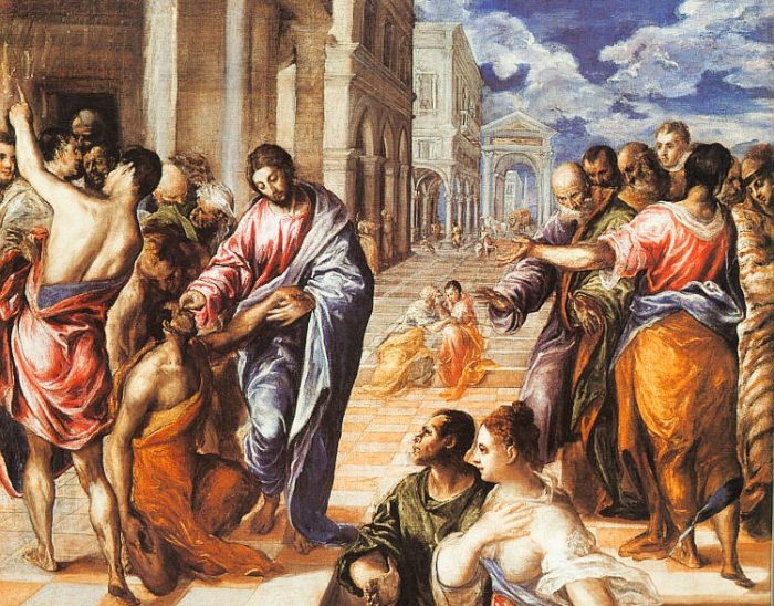 20260315 Lectio Imago IV di Quaresima El_Greco_-_Christ_Healing_the_Blind_WS