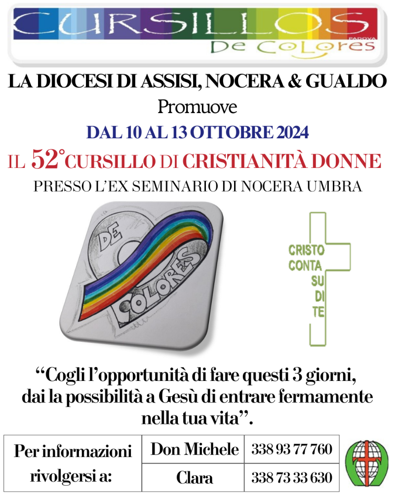 20240925 Cursillos de colores 52° cristianità donne