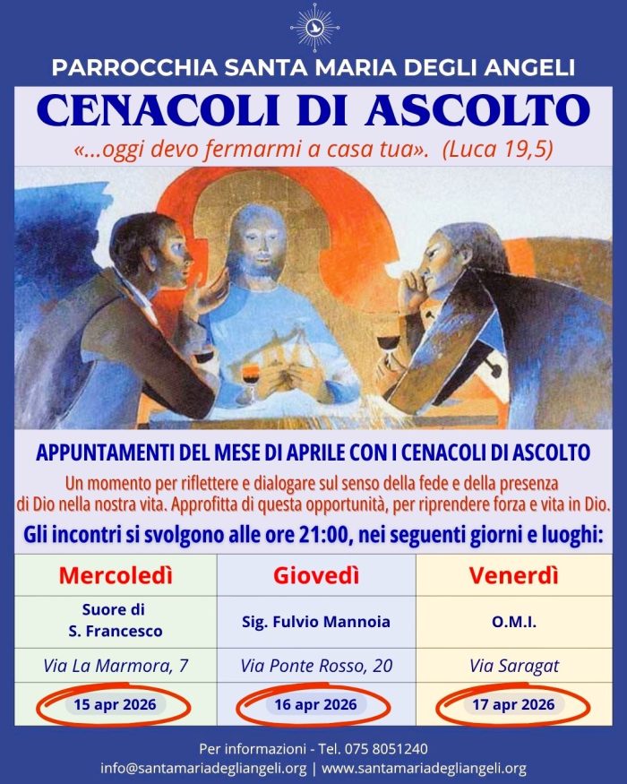 20251009 CENACOLI DI ASCOLTO SMA 2025 - 2